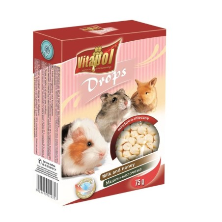 DROPSY DLA GRYZONI MLECZNO-MIODOWE 75g