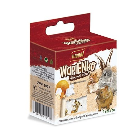 KOSTKA WAPIENNA DLA GRYZONI-POMARAŃCZA