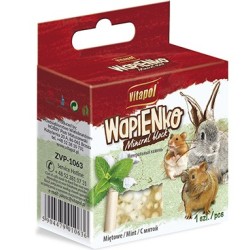 KOSTKA WAPIENNA DLA GRYZONI  Z MIĘTĄ