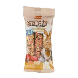 Smakers 3w1 dla gryzoni i królika (warzywny/ świętojańśki/ owocowy) w folii 135 g  6szt./display