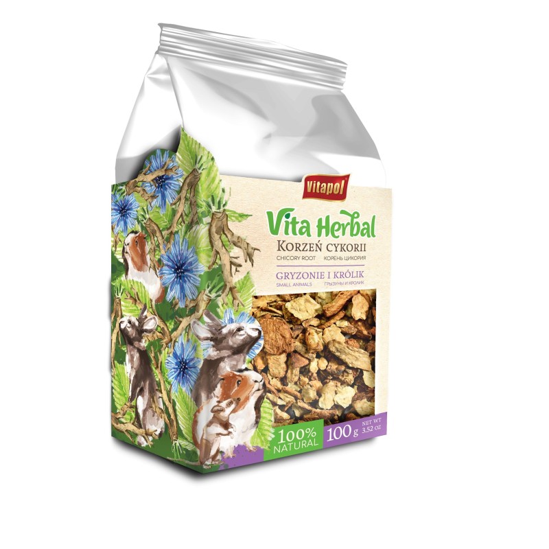 Vita Herbal dla gryzoni i królika, korzeń cykorii, 100g, 4szt/disp
