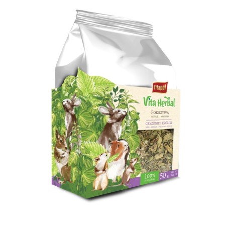 Vita Herbal dla gryzoni i królika, liść pokrzywy, 50 g, 4szt/disp