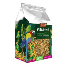 Vitaline Larwy mącznika dla papug i ptaków egzotycznych 80g, 4szt/disp