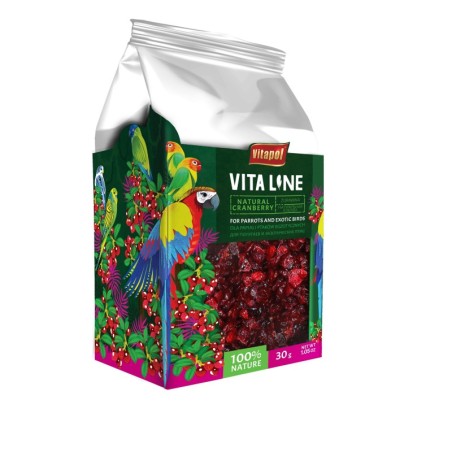 Vitaline Żurawina dla papug i ptaków egzotycznych 30g, 4szt/disp
