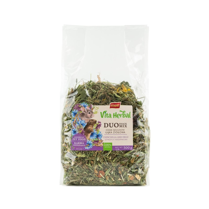 Vita Herbal Duo Snack - łąka ziołowa dla szynszyli i koszatniczki 500g
