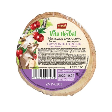 Miseczka owocowa dla gryzoni i królika, 1 szt.