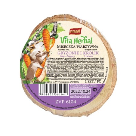 Miseczka warzywna dla gryzoni i królika, 1 szt.