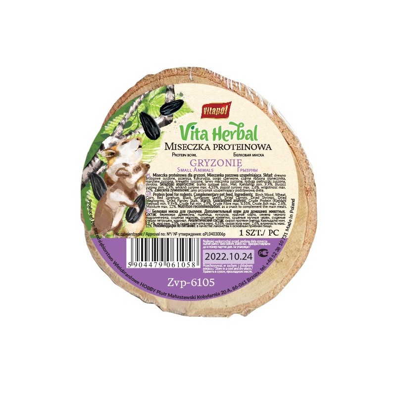 Miseczka proteinowa dla gryzoni, 1 szt.