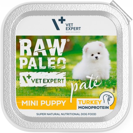 Raw Paleo TURKEY Pate Mini Puppy 150g  RAW 2024_08