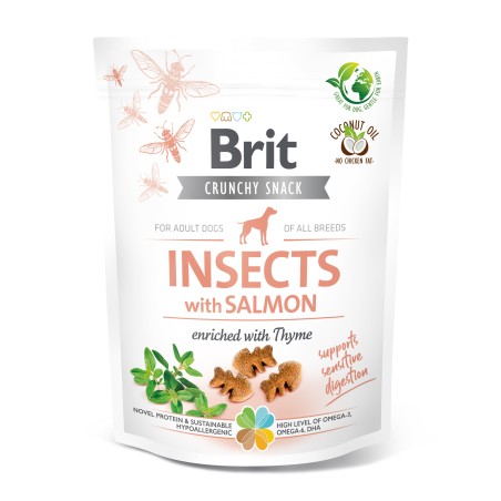 Brit przys. PIES CRUNCHY CRACKER INSECT&SALMON 200G