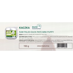 Raw Paleo DUCK Pate Mini Puppy alu tray 150g