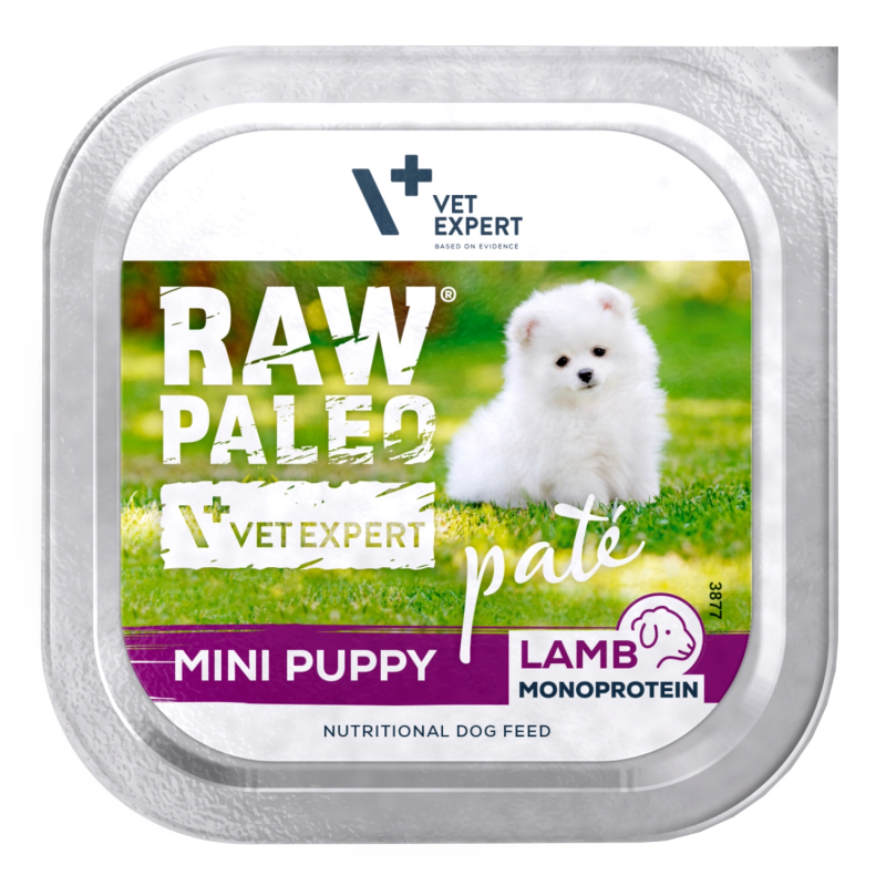 Raw Paleo LAMB Pate Mini Puppy alu tray 150g