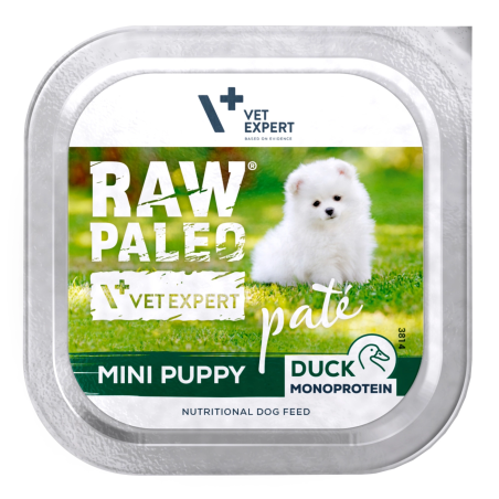Raw Paleo DUCK Pate Mini Puppy alu tray 150g