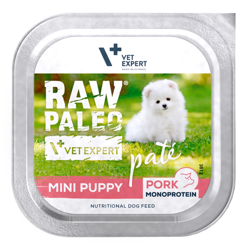 Raw Paleo PORK Pate Mini Puppy alu tray 150g