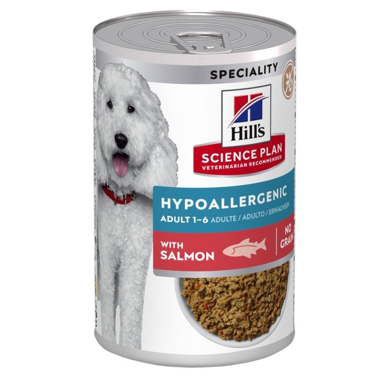 HILL'S SP CANINE  ADULT HYPOALLERGENIC SALMON 363 G 607857 KARMA PUSZKA