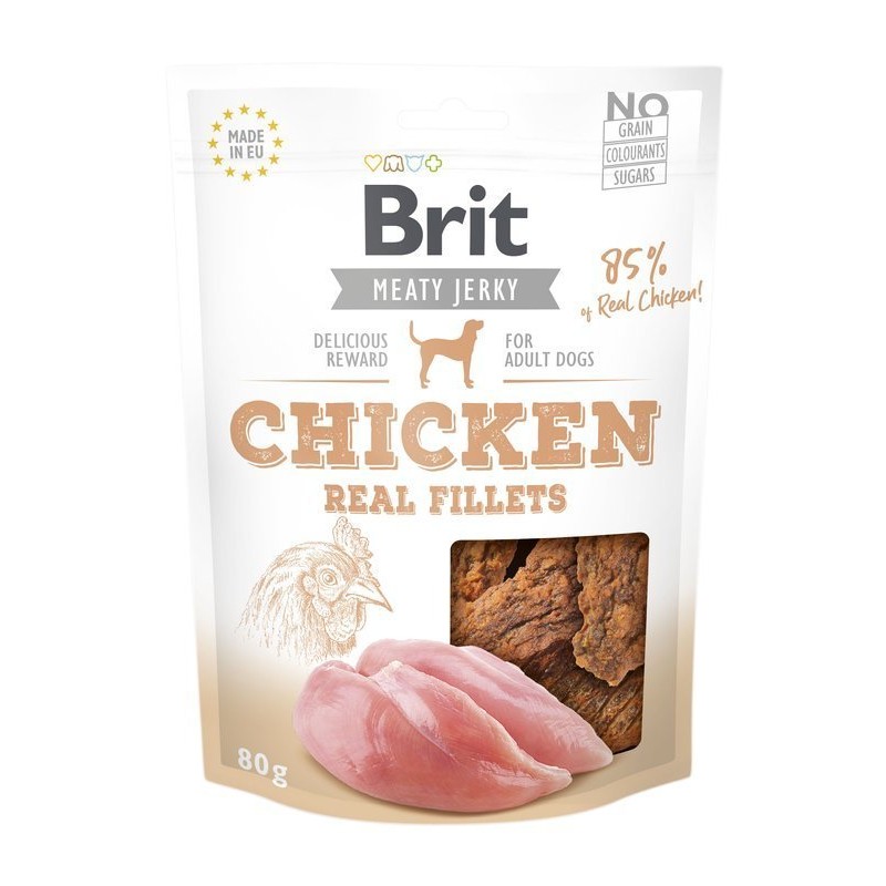 Brit Jerky Chicken Fillets Filety z Kurczaka dla Psa 80 g