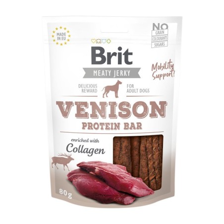 Brit Jerky Venison Protein Bar Baton dla Psa Dziczyzna i Kurczak 80 g