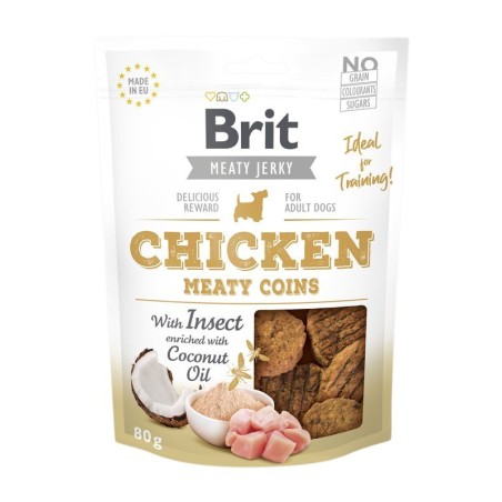 Brit Jerky Chicken with Insect Meaty Coins Przysmak dla Psa 80 g