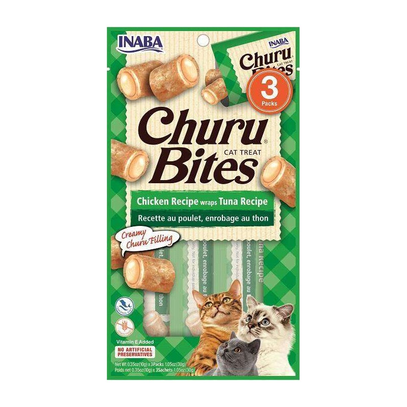 Inaba Churu Bites Przysmak dla Kota Kurczak z Tuńczykiem 3 x 10 g