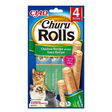 Inaba Churu Rolls Przysmak dla Kota Kurczak z Tuńczykiem 4 x 10 g