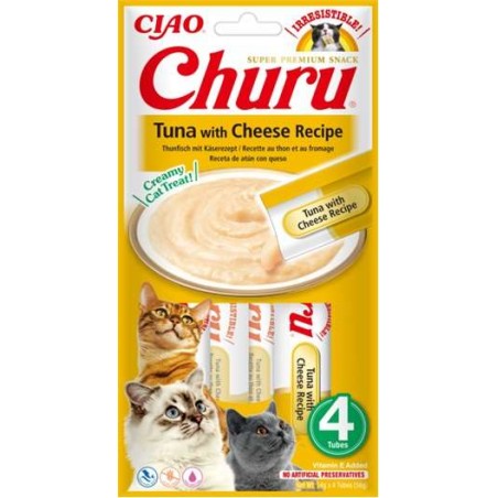Inaba Churu Kremowy Przysmak dla Kota Tuńczyk z Serem 4 x 14 g