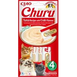 Inaba Churu Kremowy Przysmak dla Kota Tuńczyk z Krabem 4 x 14 g
