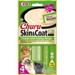 Inaba Churu Skin & Coat Przysmak dla Kota Kurczak z Przegrzebkami 4 x 14 g