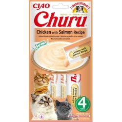Inaba Churu Kremowy Przysmak dla Kota Kurczak z Łososiem 4 x 14 g