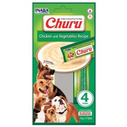 Inaba Churu Kremowy Przysmak dla Psa Kurczak z Warzywami 4 x 14 g