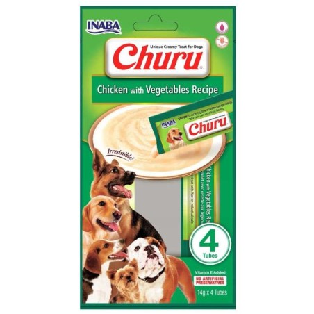 Inaba Churu Kremowy Przysmak dla Psa Kurczak z Warzywami 4 x 14 g