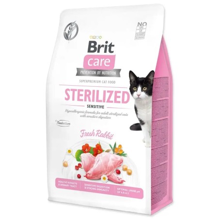 Brit Care Cat Grain-Free Sterilized Sensitive Sucha Karma dla Kota Królik 400 g