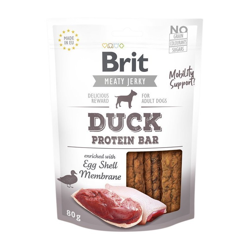 Brit Jerky Duck Protein Bar Baton dla Psa Kaczka i Kurczak 80 g