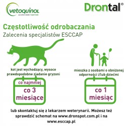 Vetoquinol Drontal 230 mg/20 mg Tabletki na Odrobaczanie Kota 2 szt.