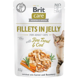 Brit Care Cat Fine Trout & Cod Mokra Karma dla Kota Pstrąg i Dorsz w Galaretce 85 g