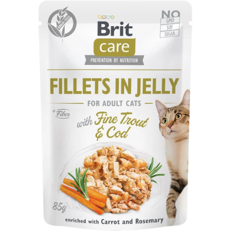 Brit Care Cat Fine Trout & Cod Mokra Karma dla Kota Pstrąg i Dorsz w Galaretce 85 g
