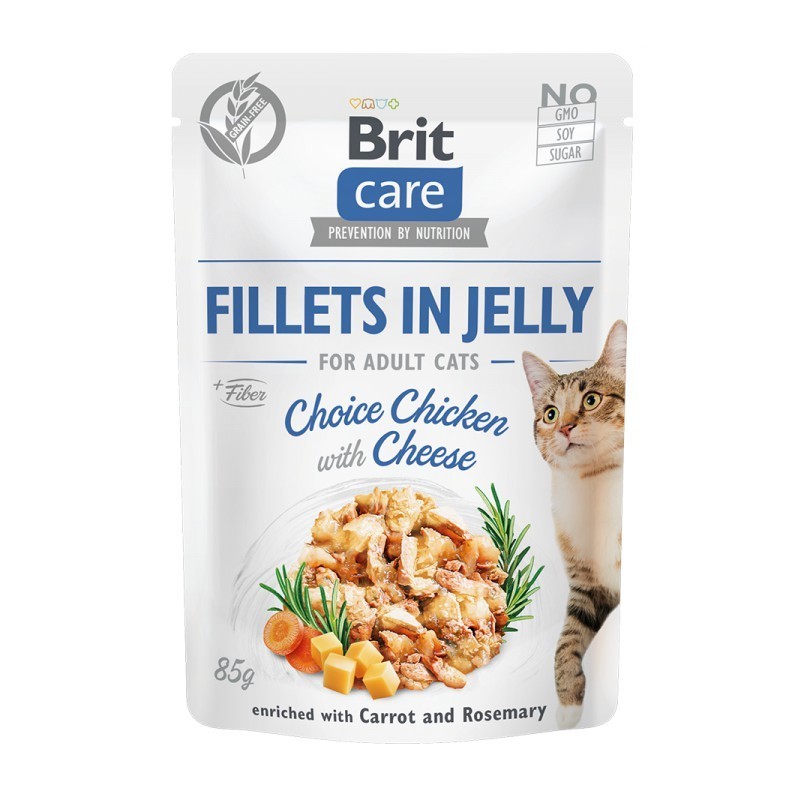 Brit Care Cat Choice Chicken & Cheese Mokra Karma dla Kota Kurczak i Ser w Galaretce 85 g