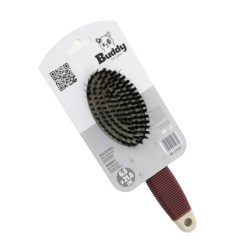 Szczotka dla zwierząt, dwustronna, bordo/biały, 6,5 x 21,8 cm