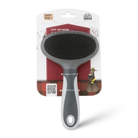 Szczotka dla zwierząt, dwustronna, szary, 11,5 x 19 cm