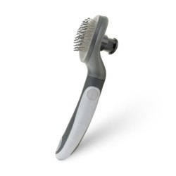 Szczotka dla zwierząt, samoczyszcząca, szary, 11,3 x 19,8 cm