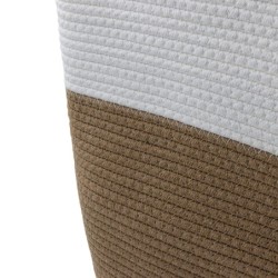 Kosz na zabawki, dla psa, biały/ beżowy, materiał sznurek bawełniany, rozmiar 35x35cm