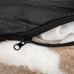 Legowisko dla psa, wzór jasnobrązowe krowie łaty, 65*65*18cm, z zamkiem