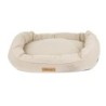 Legowisko dla psa, owalne, beżowe, 66*48*10cm, z zamkiem