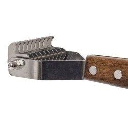 Ekskluzywny trymer hakowy, dla zwierząt, drewno bukowe,stal, wym. 7x18,4cm