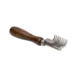 Ekskluzywny trymer hakowy, dla zwierząt, boczny, drewno bukowe, stal, wym. 4,4cmx15cm