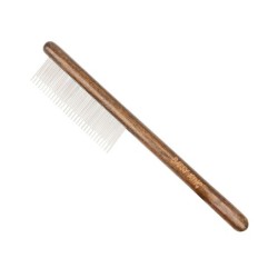 Ekskluzywny grzebień, dla zwierząt, drewno bukowe, stal, 31 długich pinów/ 30 krótkich pinów, wym. 3,2x20cm