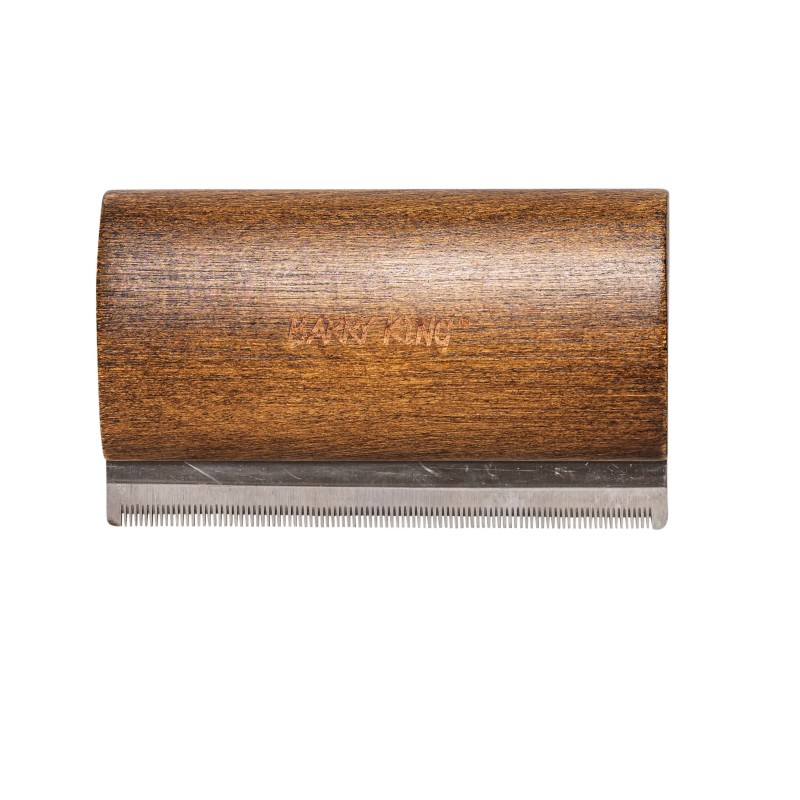 Ekskluzywne zgrzebło do podszerstka, dla zwierząt, drewno bukowe, stal, szerokość 13cm