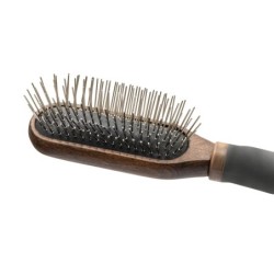 Ekskluzywna szczotka, dla zwierząt, matalowe piny, drewno bukowe, tworzywo TPR, wym. 4,7x23,3cm