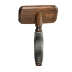 Ekskluzywna szczotka pudlówka prostokątna, dla zwierząt, drewno bukowe, stal, tworzywo TPR, wym. 11x16,8cm