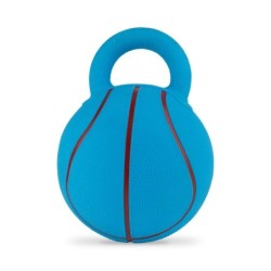 Zabawka, dla psa, piłka do koszykówki, winylowa, 16 cm, z rączką