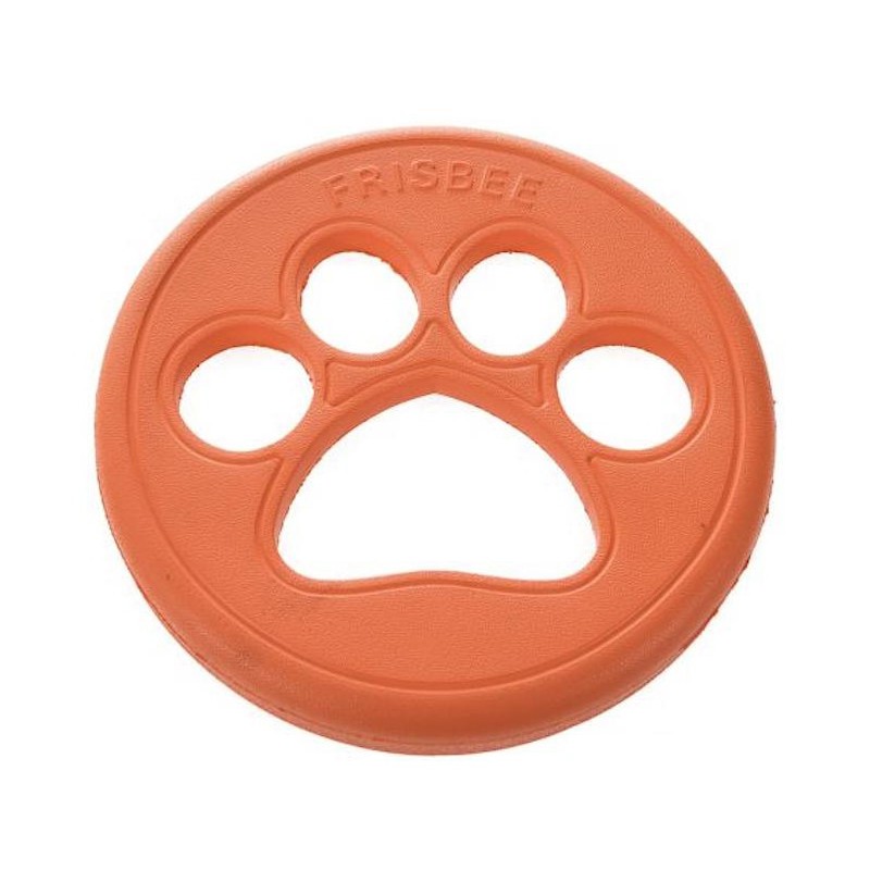 Zabawka dla psa, dysk z łapką, pływający, EVA , pomarańczowy, 23,5x2,6cm
